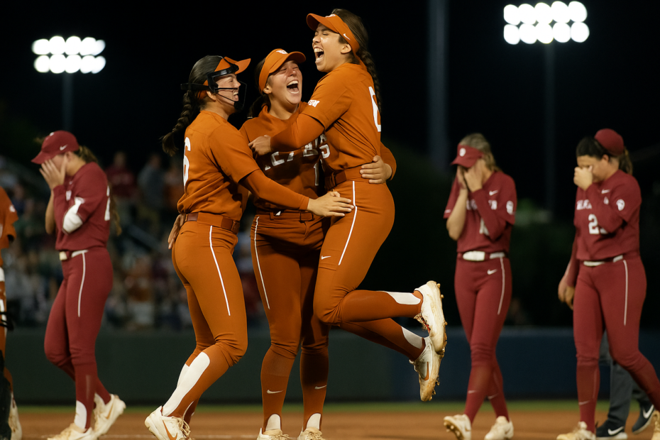 Texas Ends Oklahoma's Softball Dynasty in Shocking Upset, Advances to First WCWS Final