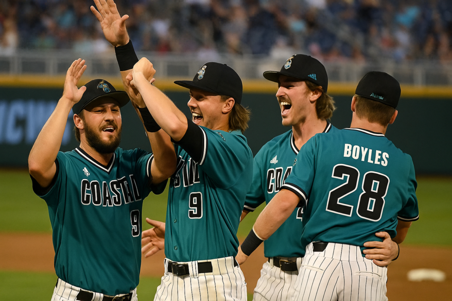 Unstoppable! Coastal Carolina Wins 24th Straight, Stuns Arizona in MCWS Opener